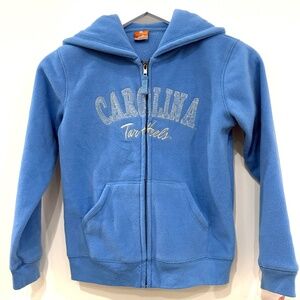 UNC Colosseum Carolina Tar Heels Blue Zipper Hoodie Jacket Girls Large 10/12 NWT